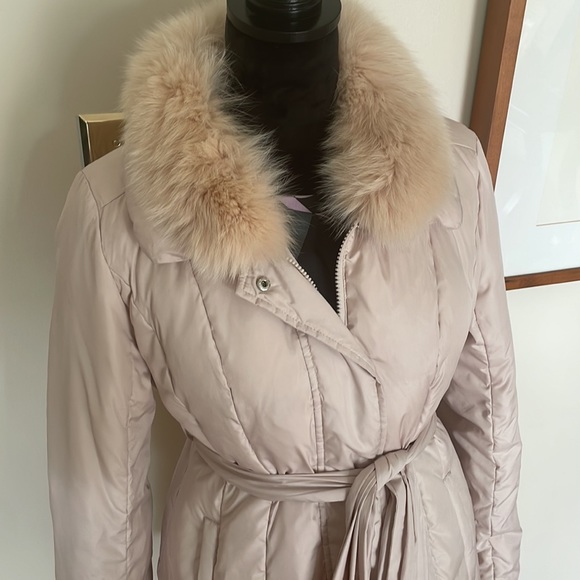 LD Prime Women’s Tie Waist Puffer Jacket with Removable Faux Fur Size Small - Picture 3 of 8